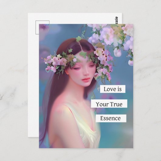 Carte Postale L'amour est votre véritable essence | Fée comme an (Devant / Derrière)