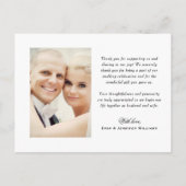 Carte Postale L'amour et merci Black Mariage Photo Merci (Dos)