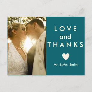 Carte Postale L'amour et Merci Merci