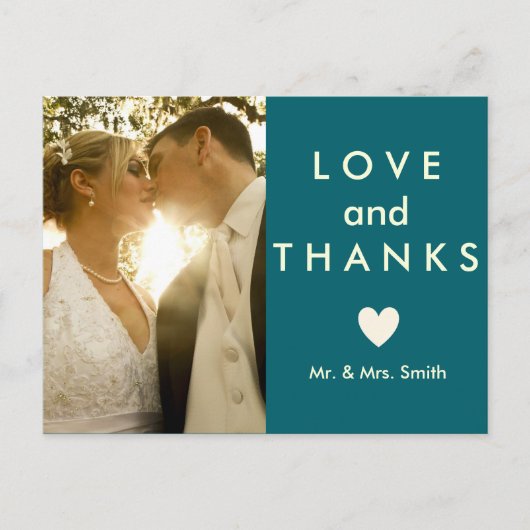 Carte Postale L'amour et Merci Merci (Devant)