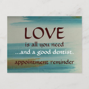 Carte Postale L'amour et un bon dentiste