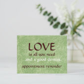 Carte Postale L'Amour Et Un Bon Dentiste (Debout devant)