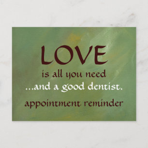 Carte Postale L'amour et un bon dentiste