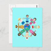 Carte Postale L'amour fait de ce monde une famille (Devant / Derrière)