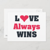 Carte Postale L'amour gagne toujours (Devant / Derrière)