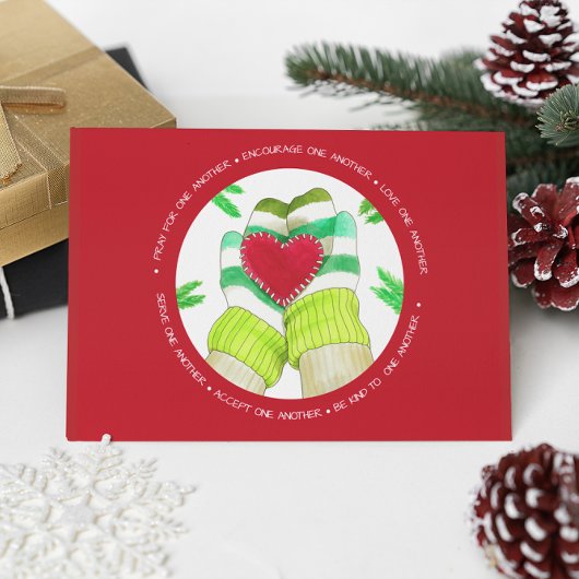 Carte Postale L'amour l'autre Mittens chaleureux