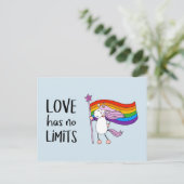 Carte Postale L'amour n'a aucune limite Unicorne (Debout devant)
