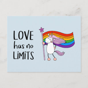 Carte Postale L'amour n'a aucune limite Unicorne