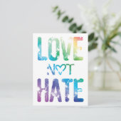 Carte Postale L'amour ne déteste pas la fierté LGBTQ+ (Debout devant)