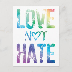 Carte Postale L'amour ne déteste pas la fierté LGBTQ+