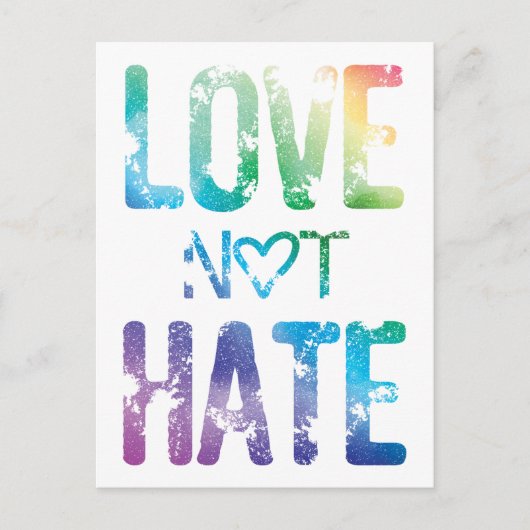 Carte Postale L'amour ne déteste pas la fierté LGBTQ+ (Devant)