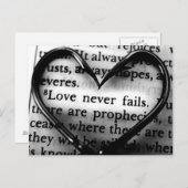 Carte Postale L'amour ne manque jamais (Devant / Derrière)