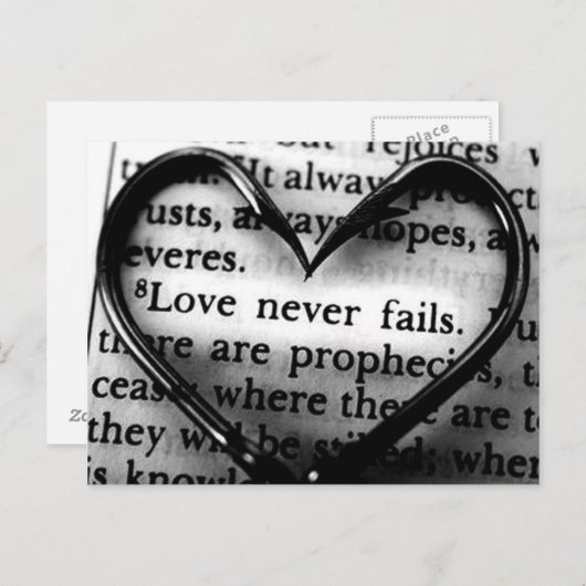 Carte Postale L'amour ne manque jamais (Devant / Derrière)