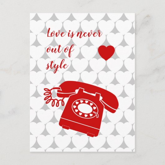 Carte Postale L'amour n'est jamais démodé (Devant)