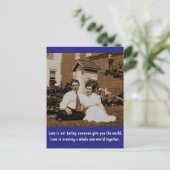 Carte Postale L'amour n'est pas que quelqu'un vous donne le mond (Debout devant)