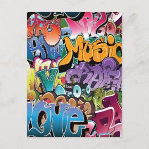 Carte Postale L'amour pour les graffitis