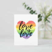 Carte Postale L'Amour | Rainbow Watercolor (Debout devant)