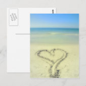 Carte Postale L'amour sur la plage (Devant / Derrière)