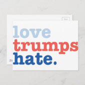 Carte Postale l'amour trompe la haine (Devant / Derrière)