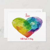 Carte Postale L'Amour Trouvera Un Moyen (Devant / Derrière)