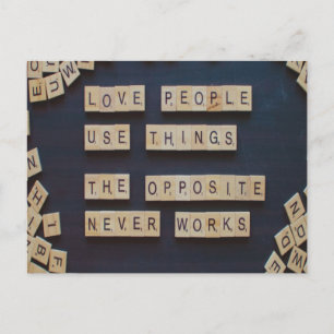 Carte Postale L'Amour Utilise Des Choses, Des Mots Positifs