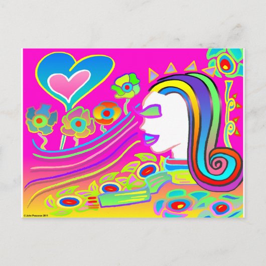 Carte Postale L'amour va fleurir : l'espace de rêve (Devant)