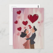 Carte Postale L'Amour Whimsical dans l'air (Devant / Derrière)