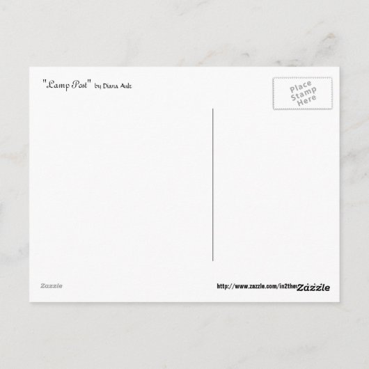 Carte postale Lampe (Dos)