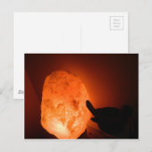 Carte Postale Lampe de sel de l'Himilaya avec oiseau (Devant / Derrière)