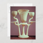 Carte Postale Lampe sous forme de trois fleurs de lotus (Devant / Derrière)