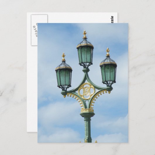 Carte Postale Lampes de rue (Devant / Derrière)