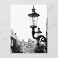 Lampes de rue Amsterdam noir et blanc