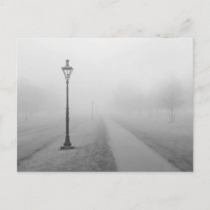 Carte Postale Lampes de rue dans le brouillard