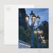 Carte Postale Lampes de rue la nuit, Allemagne (Devant / Derrière)