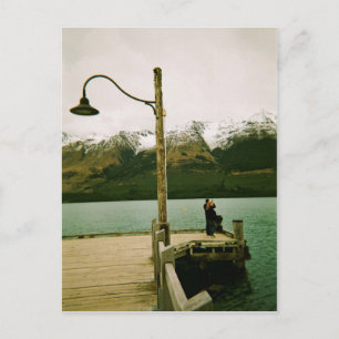 Carte Postale Lamppost et Montagnes - Nouvelle-Zélande