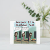 Carte Postale L'anatomie d'une publication Facebook drôle (Debout devant)