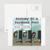 Carte Postale L'anatomie d'une publication Facebook drôle (Devant / Derrière)