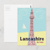 Carte Postale Lancashire en train (Devant / Derrière)