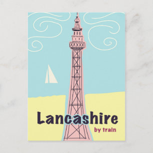 Carte Postale Lancashire en train