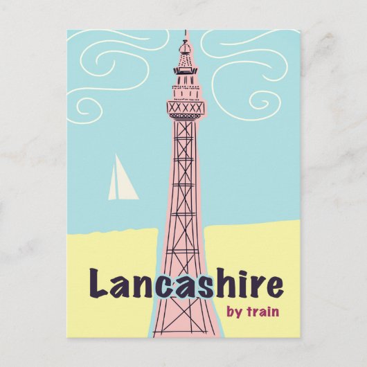 Carte Postale Lancashire en train (Devant)