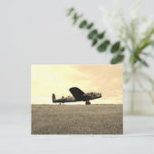 Carte Postale Lancaster Bomber Sepia Tone (Debout devant)