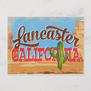 Carte Postale Lancaster California Cartoon Desert Vintage voyage