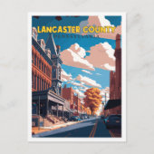 Carte Postale Lancaster Comté Pennsylvanie États-Unis voyage vin (Devant)