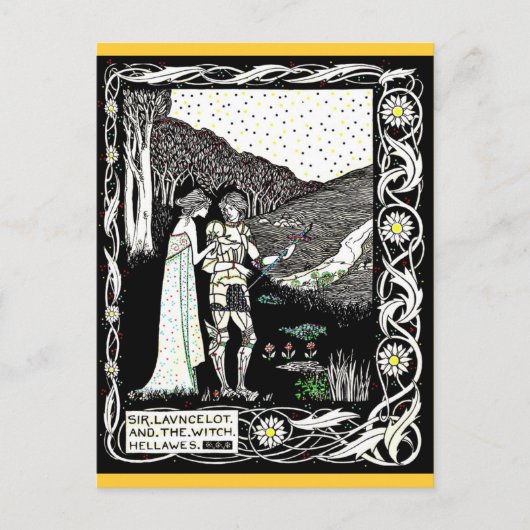 Carte Postale Lancelot et Hellawes la sorcière (Devant)
