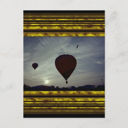 Carte Postale Lancement à air chaud (Devant)