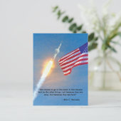 Carte Postale Lancement d'Apollo 11 avec le drapeau américain (Debout devant)