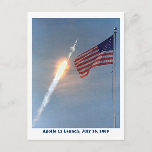Carte Postale Lancement d'Apollo 11 le 16 juillet 1969 (Devant)