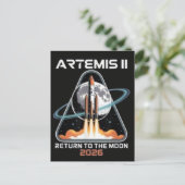 Carte Postale Lancement d'Artemis II vers la Lune 2026 (Debout devant)
