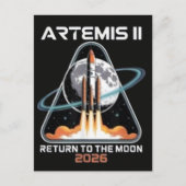 Carte Postale Lancement d'Artemis II vers la Lune 2026 (Devant)