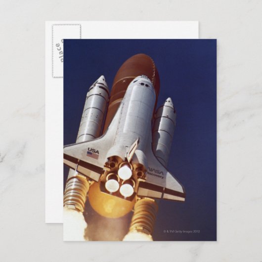 Carte Postale Lancement de fusée (Devant / Derrière)